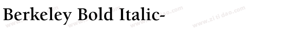 Berkeley Bold Italic字体转换